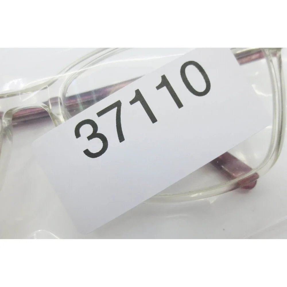 Phoebe P322 CLR Clear Purple Glitter Rectangular Eyeglass Frames 54-17-140 HM
